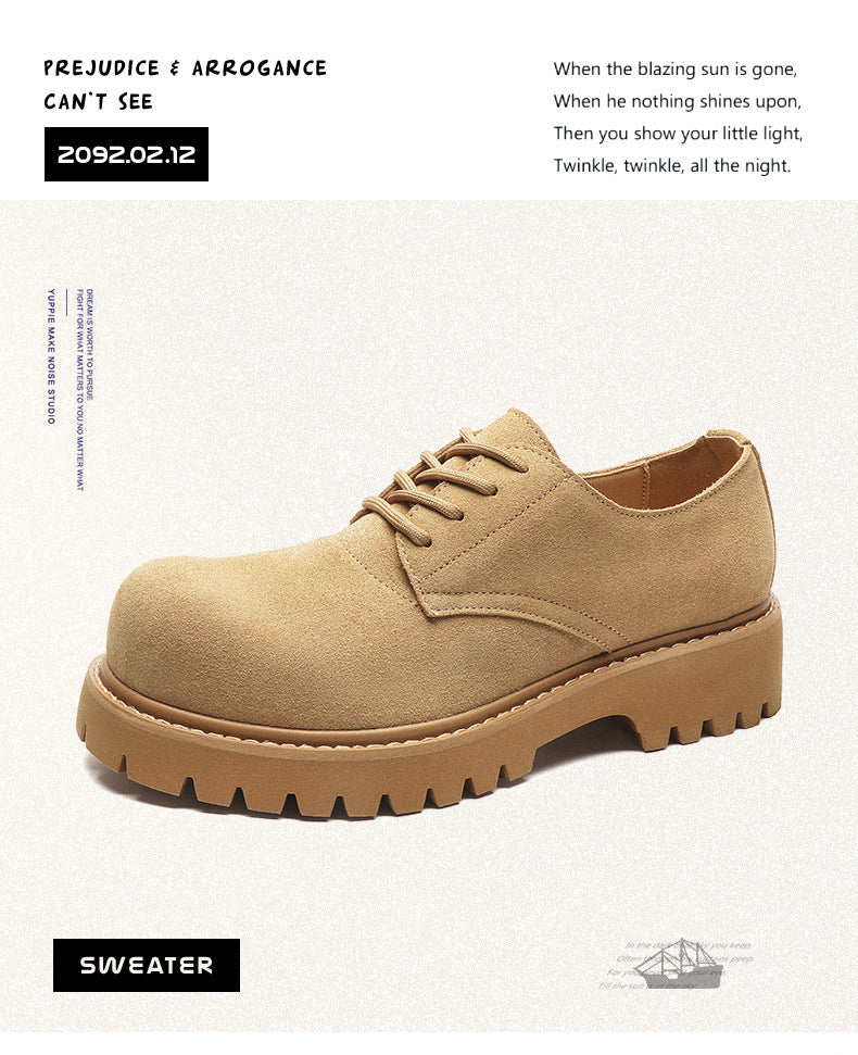 Men's Derby Summer Martin Vintage Thick Bottom Leather Shoes