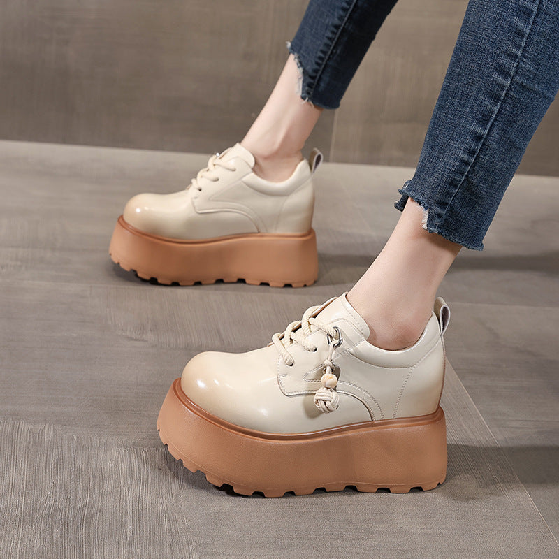 Women's Bottom Height Increasing Insole Western Style Loafers
