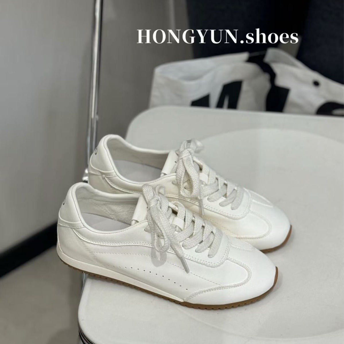 Red Rhyme Cow Suede Stitching Sports German Training Retro Easy Women's Casual Shoes