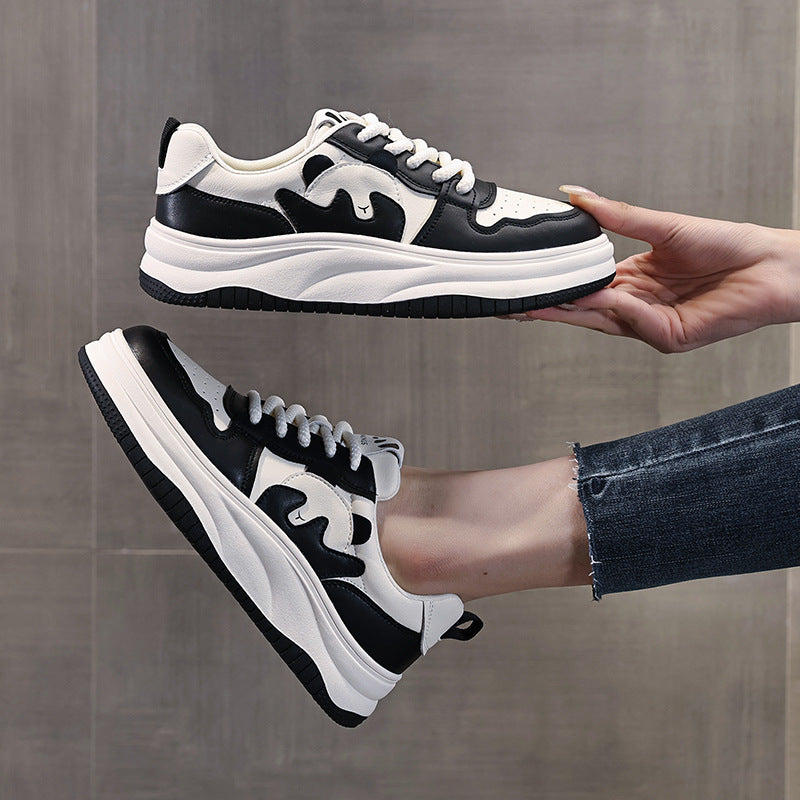 Women's Genuine Platform White Spring Sports Versatile Sneakers