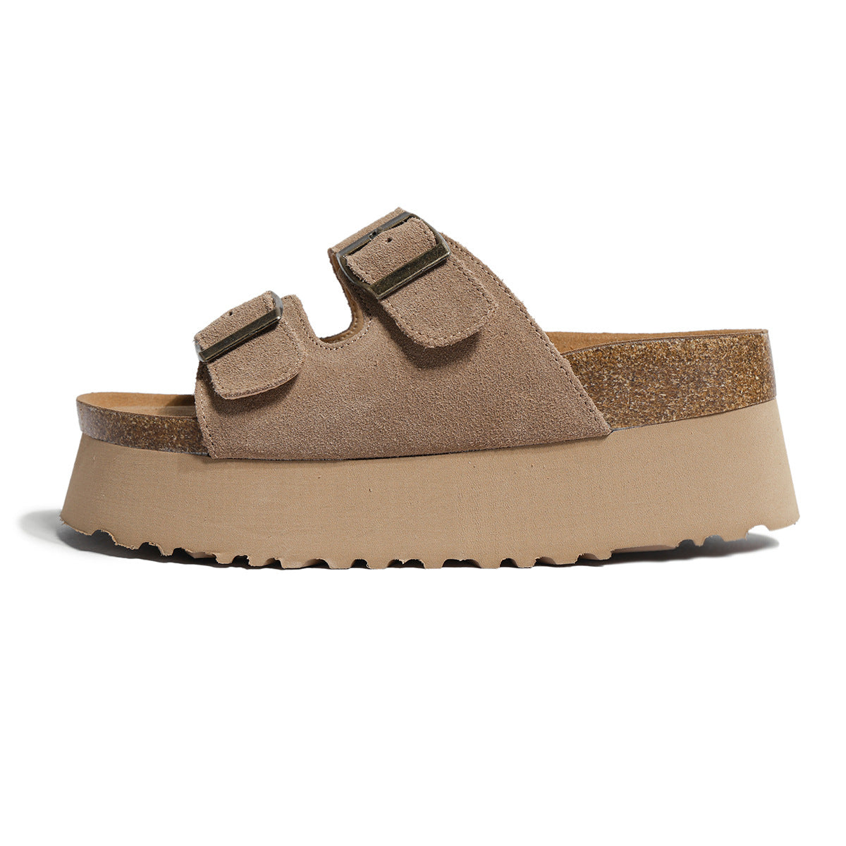 Women's Genuine Summer Wear Short Height Increasing Slippers