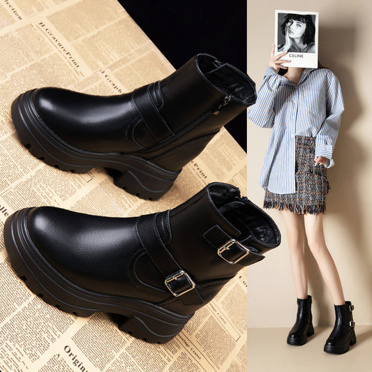 Women's Bottom Martin Not Tired Feet Genuine Chelsea Boots