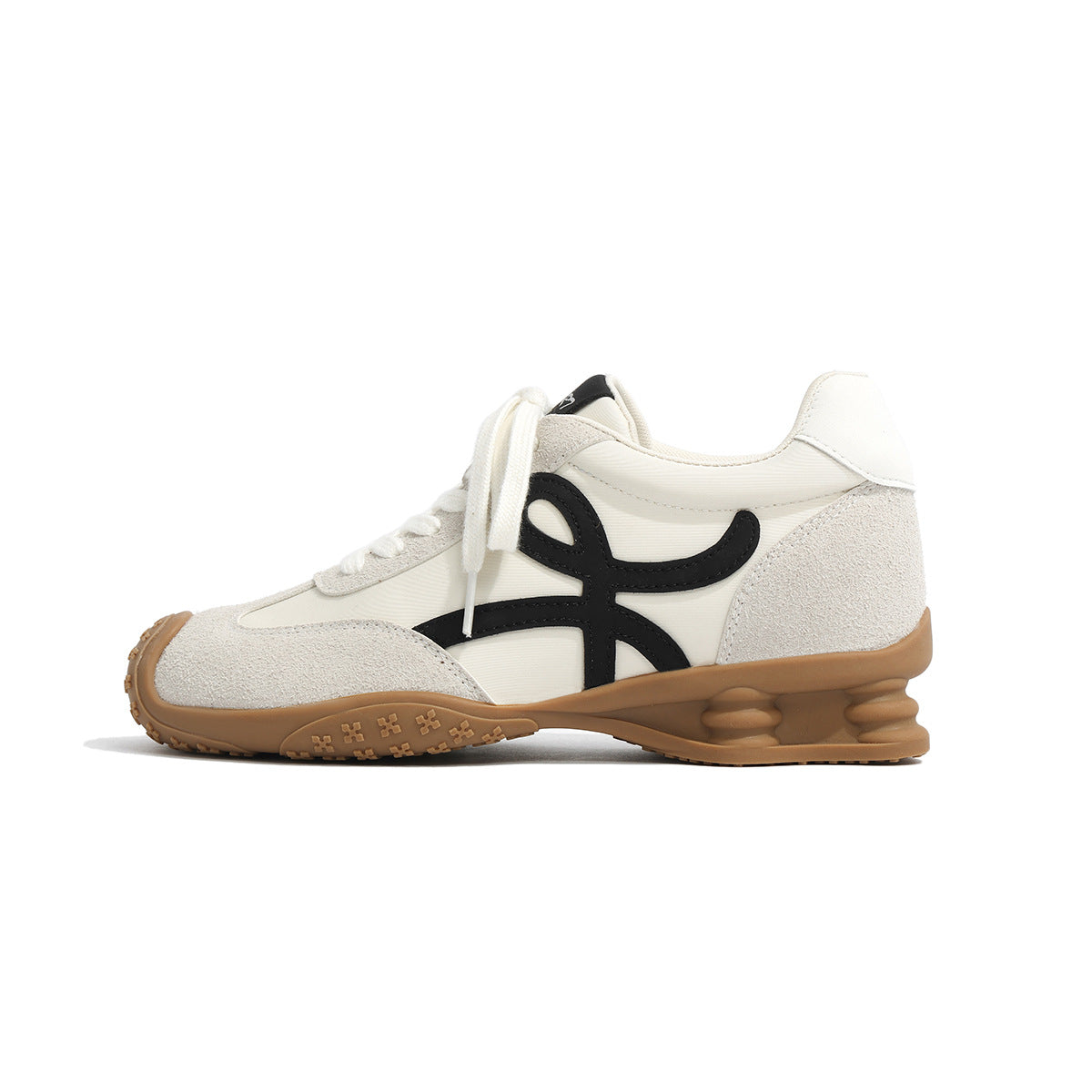 Women's Insole Fashionable Stitching Tied Retro Head Tilt German Training Platform Women's Board Shoes