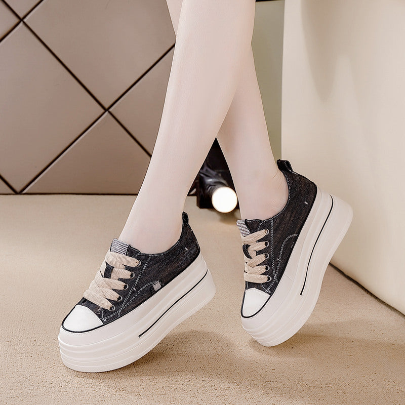 Women's Height Increasing Insole Platform White Dad Men's Shoes