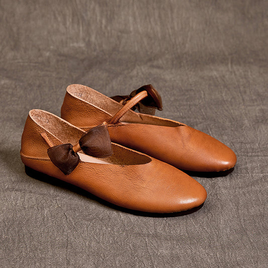 Women's Comfortable Soft Bottom Surface Cowhide Shallow Women's Casual Shoes