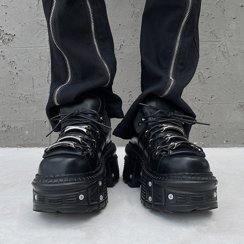 Men's Street American Metal Punk Retro Minority Design Fried Men's Shoes