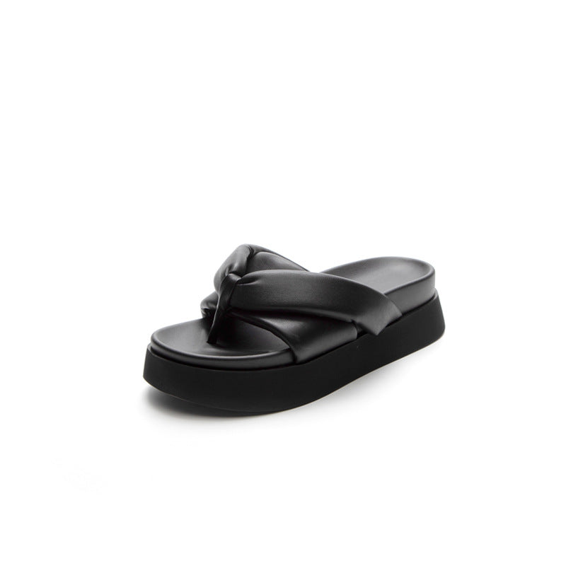 Women's Summer Outdoor Beach Platform Genuine Flip Flops