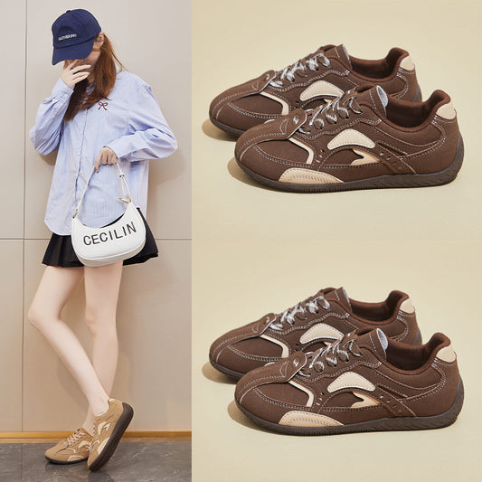 White Korean Style Schoolgirl Sports Running Sneakers