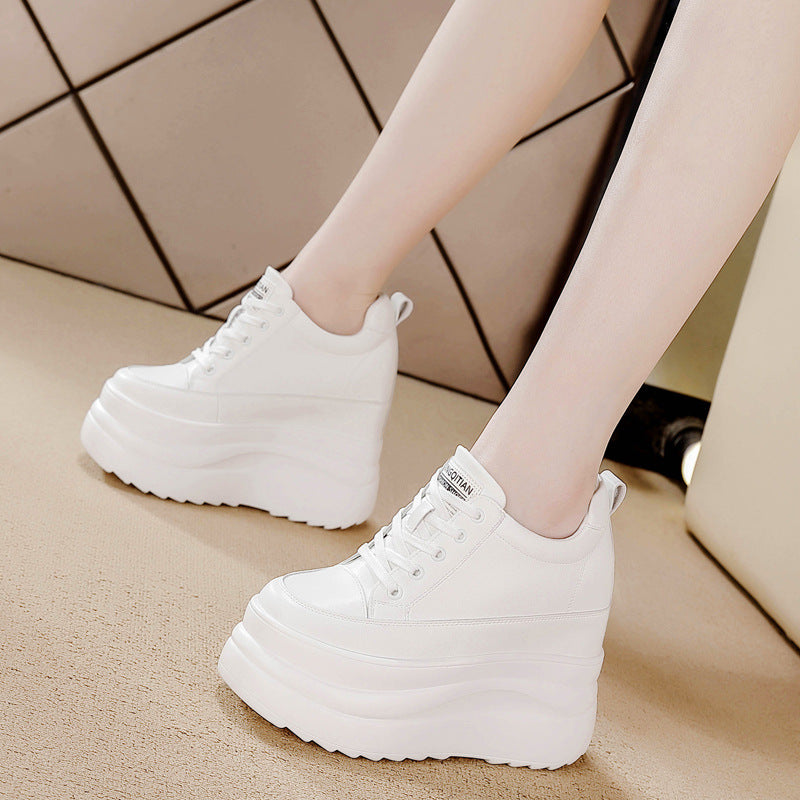Women's High Spring Small Wedge Platform Hidden Casual Shoes