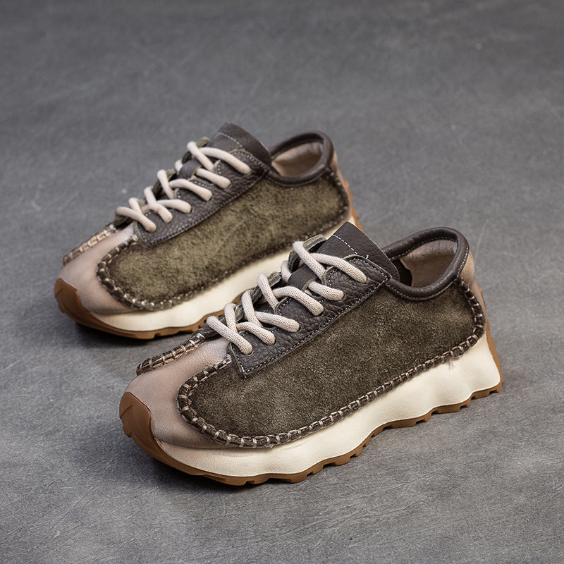 Design Pumps First Layer Cowhide Low Casual Shoes