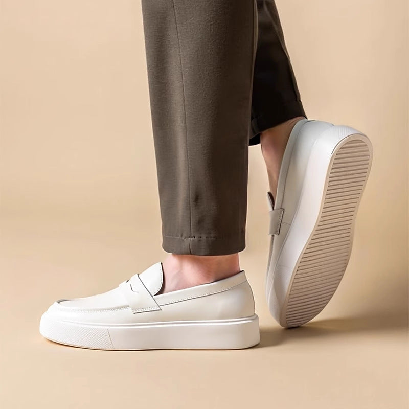 Men's One Pedal Slip On British Style Thick Men's Board Shoes