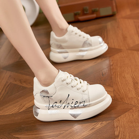 Women's White Spring Trendy Wild Super Popular Iti Women's Casual Shoes