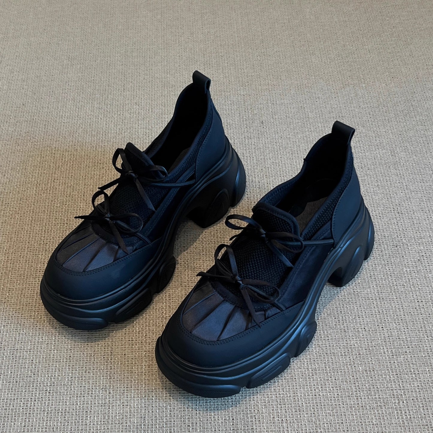 Women's Version Thick Bottom Small Platform Bow Women's Fashion Shoes