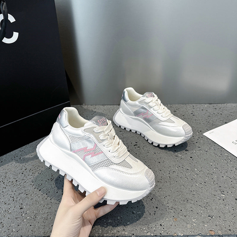 Women's Platform Mesh Breathable Increased Dad Sports Casual Shoes