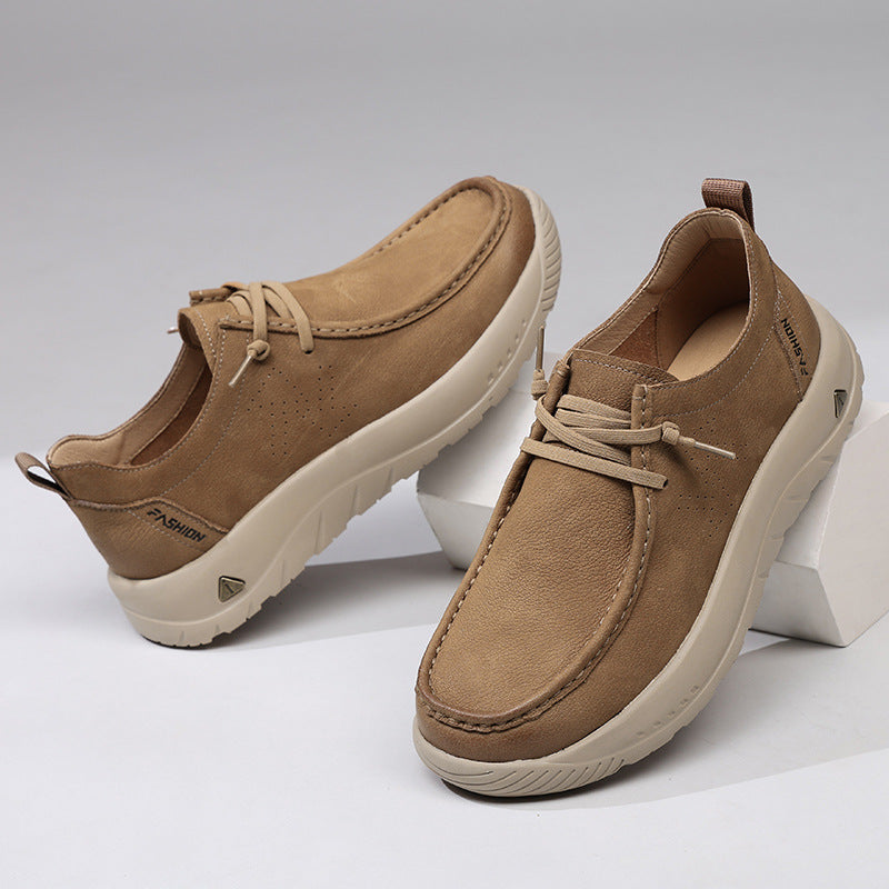Men's Spring Fashionable Genuine Outdoor Clothes Platform Men's Shoes