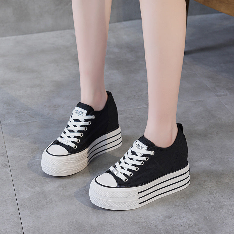 Women's Increasing Insole Platform Mesh Surface Versatile Casual Shoes