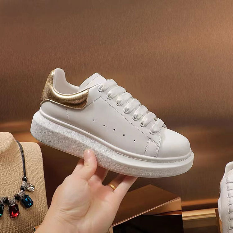 Women's & Men's White Summer Platform Height Increasing Insole Genuine Women's Casual Shoes