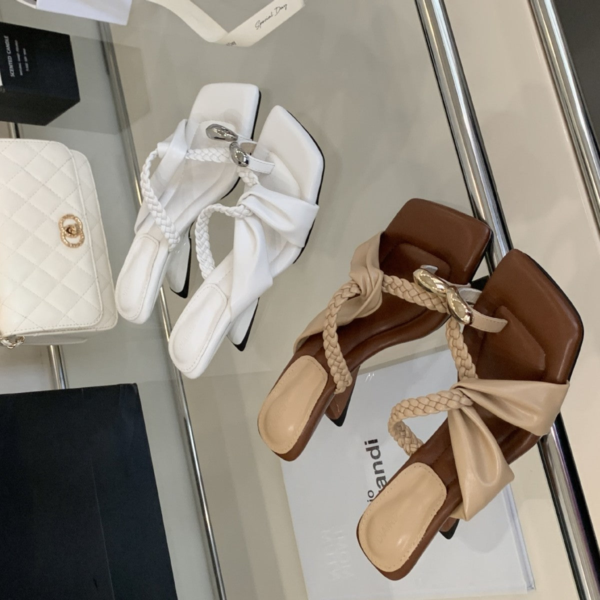 Women's Fashion Outer Wear French Style Small High-grade Exquisite High Heeled Sandals