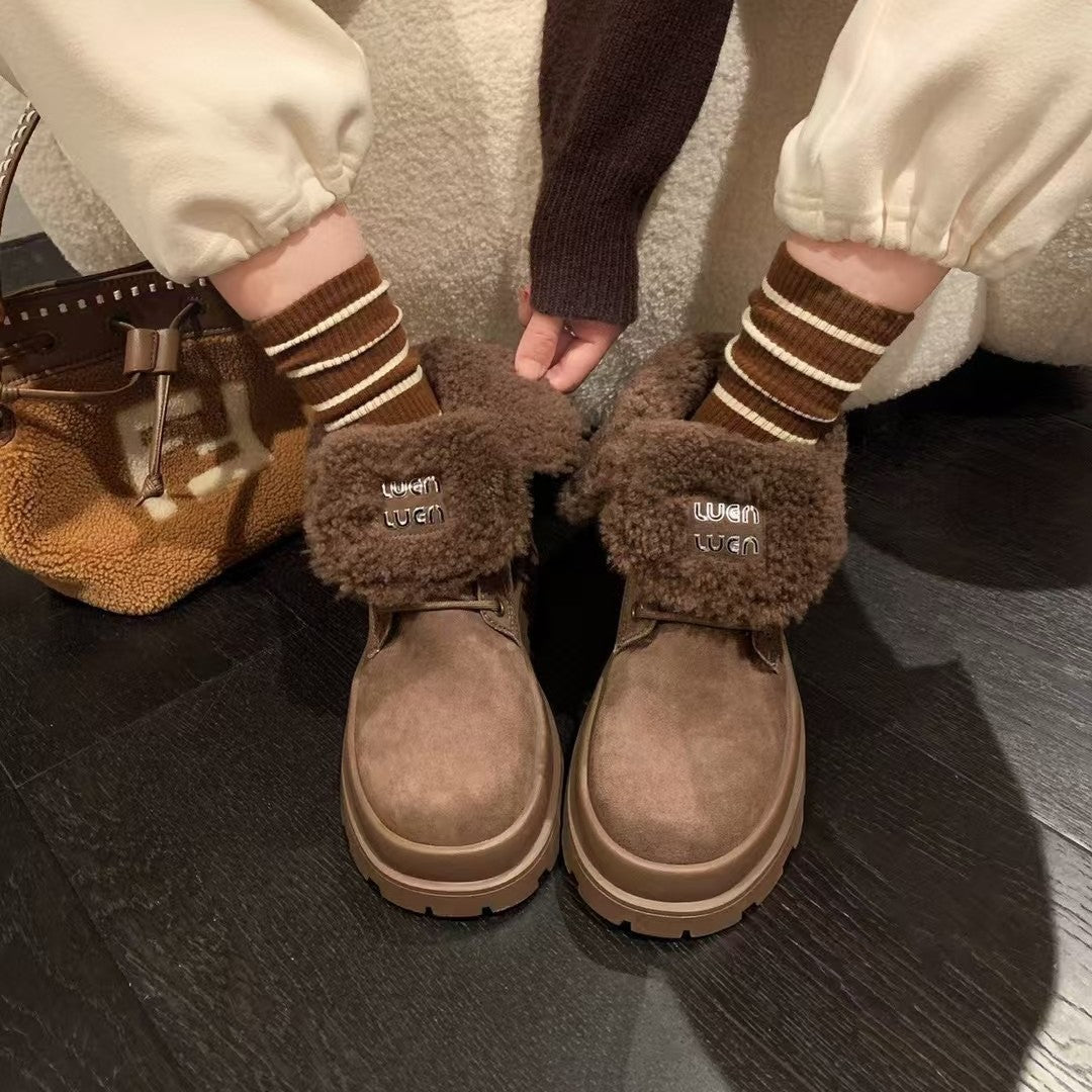 Women's Bottom Fleece-lined Warm Martin Winter Hot Women's Shoes