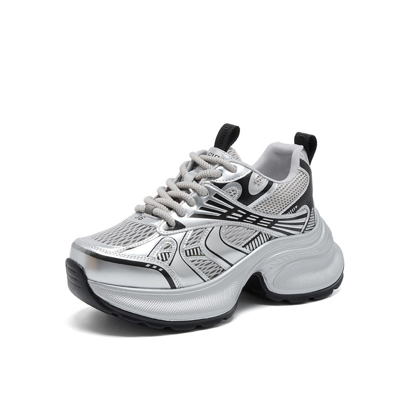 Women's Height Increasing Insole Polyurethane Dad Fried Street Sneakers
