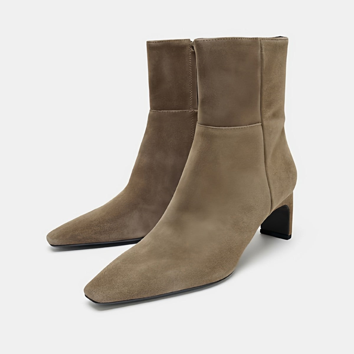 Women's Winter Thread Details Suede Cat Pointed Women's Leather Boots