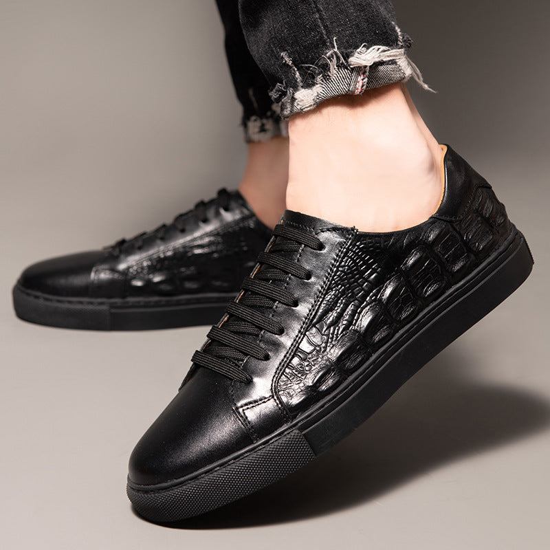 New Men's Trend Texture Low Trendy Men's Board Shoes