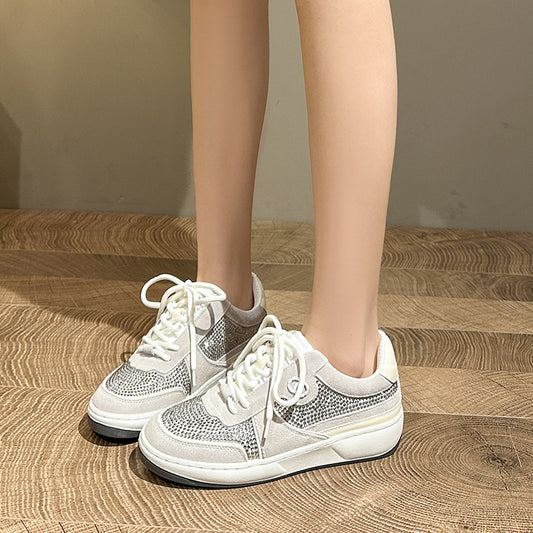 Low Flat Thick Bottom Light Diamond Round Head Sports Skate Heels
