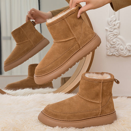 Women's For Winter Fleece-lined Thickened Northeast Warm Snow Boots