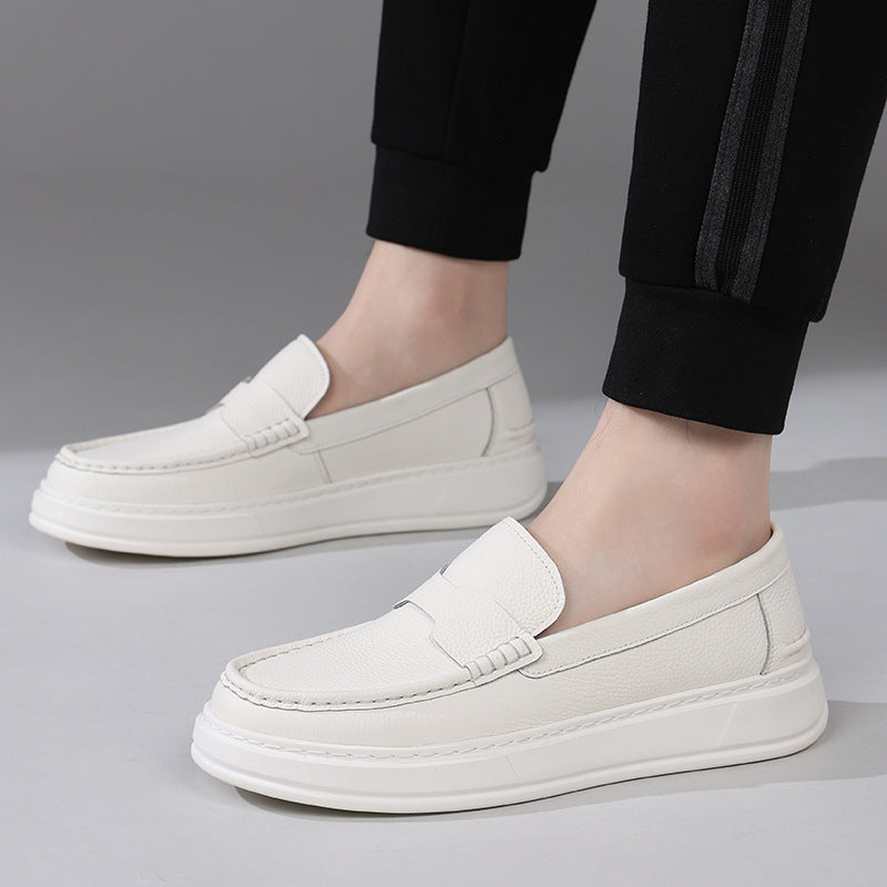 Men's Spring Genuine Slip-on Fashion Soft Bottom Loafers/doug Shoes