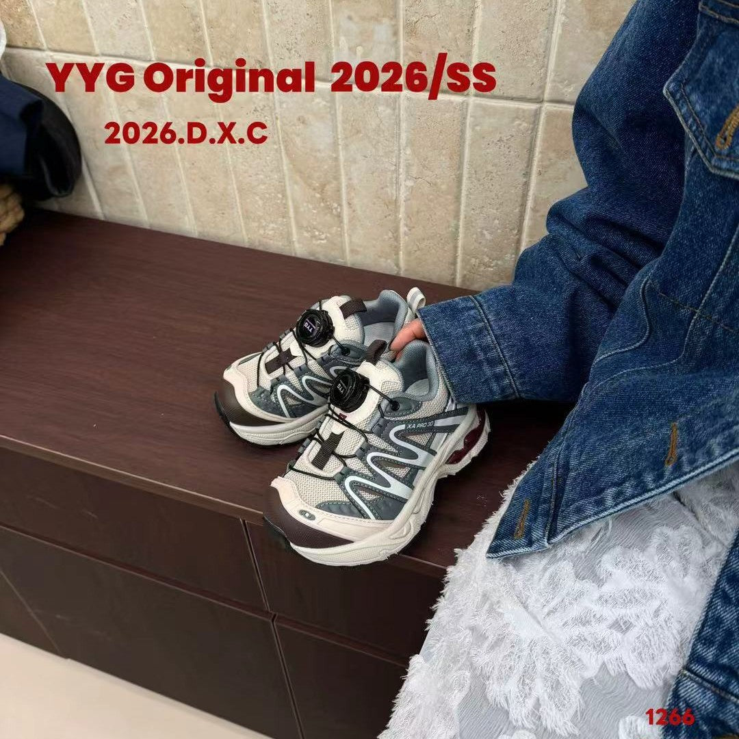 Children's Spring Rotating Buckle Boys Lightweight Soft Sole Children's Sports Shoes