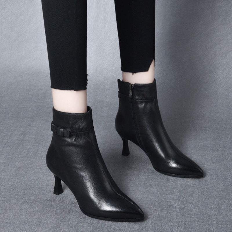 Women's High Quality Brushed Lining Fashion Tube Boots