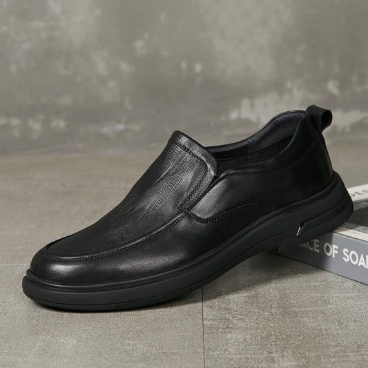 Men's Super Soft Top Layer Cowhide Embossed Leather Shoes