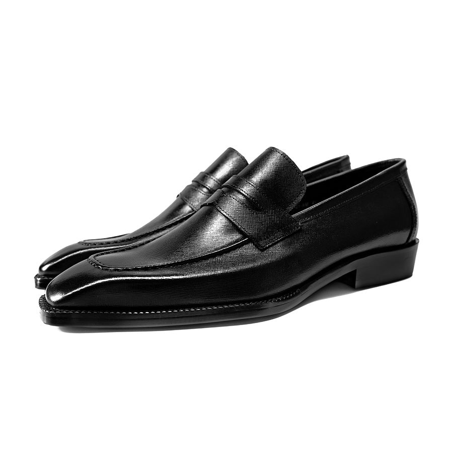 Men's Handmade First Layer Cowhide Lazy Slip-on Cover Loafers/doug Shoes