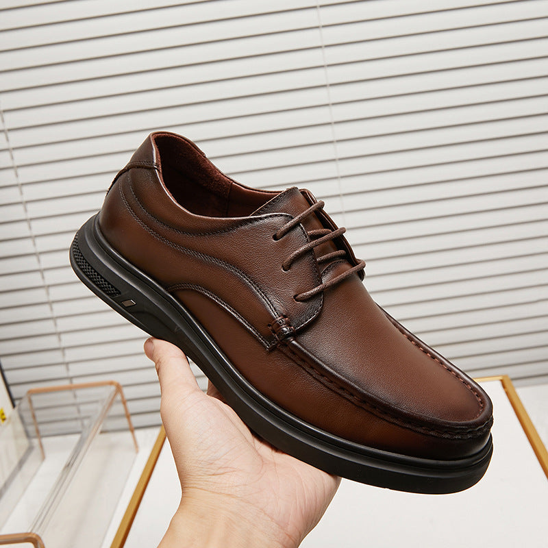 Men's Durable Comfortable Platform Genuine Dad Leather Shoes