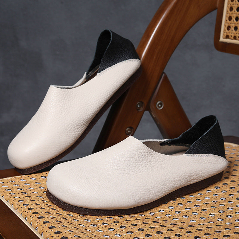 Women's Literary Retro Round Head Leisure Soft Women's Shoes