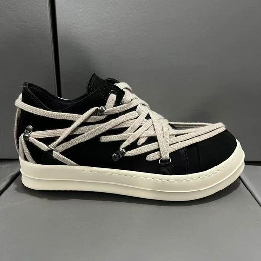 Men's Fashionable Genuine Pentagram Milk Fragrance Bottom Retro Men's Shoes