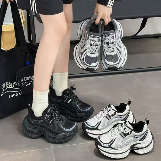Women's Platform Heightened Daddy Pearl Color Casual Shoes