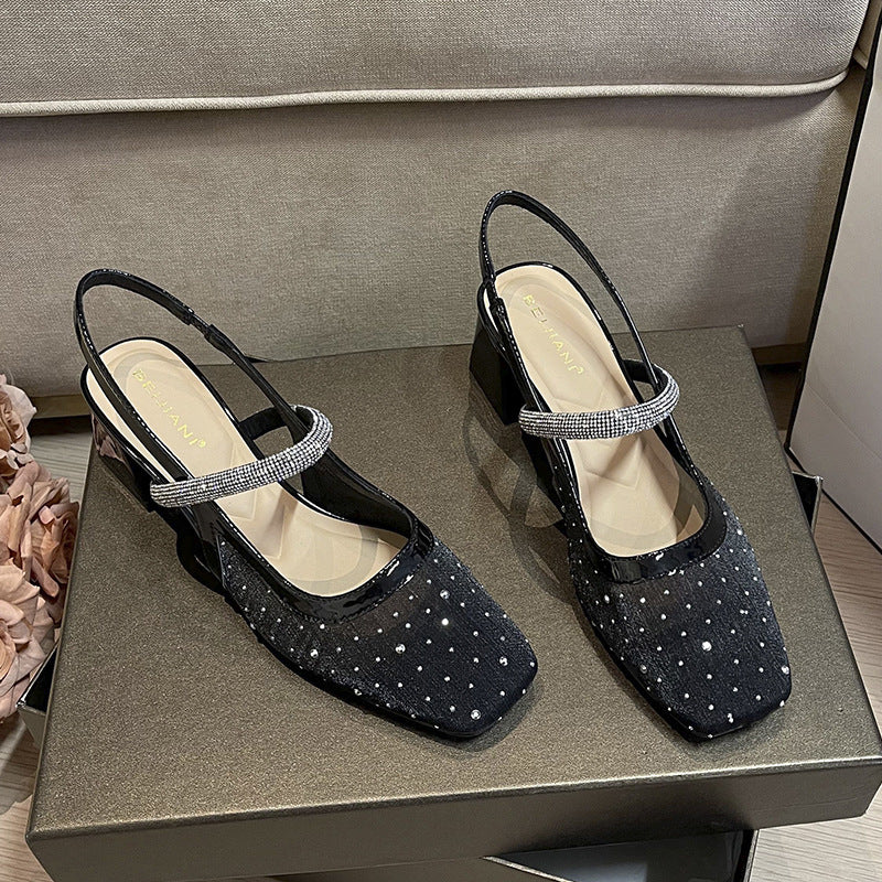 Women's Sier Mesh Polka Dot Toe Cap Women's Shoes