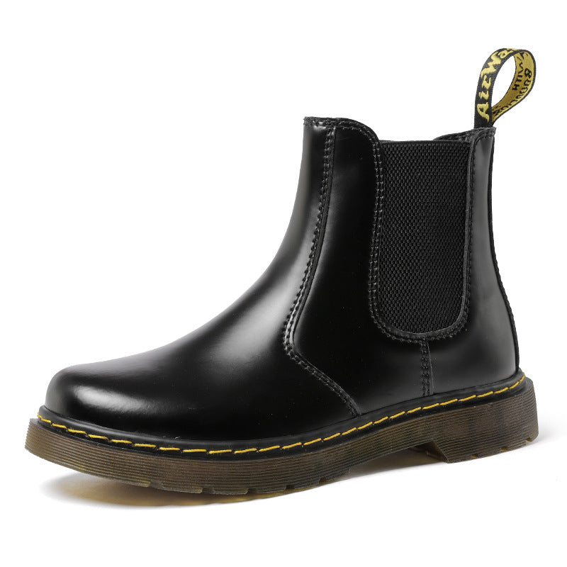 Women's & Men's Genuine Couple Martin British Ankle Plus Women's Leather Boots