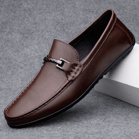 Men's Pedal Genuine Lazy Doug High-grade Soft Bottom Flat Large Men's Casual Shoes