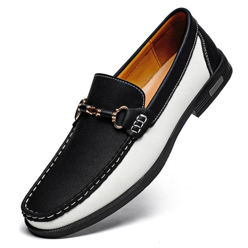 Men's Doug Large Size Korean Style Lazy Leather Shoes
