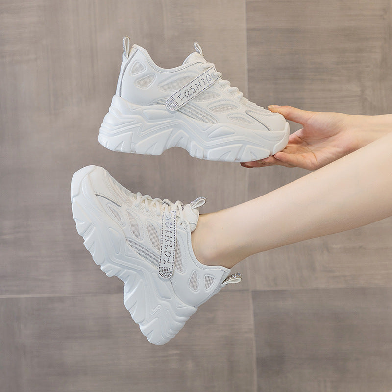 Women's Height Increasing Insole Dad Female Tennis Breathable Women's Casual Shoes