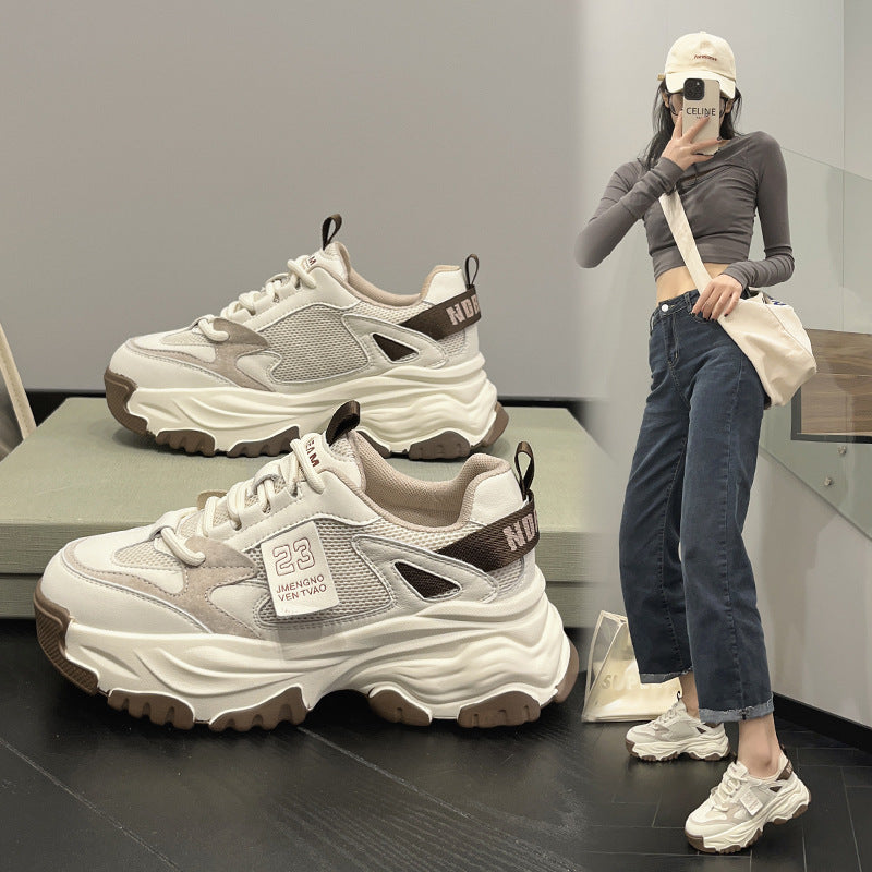 Women's Platform Dad Spring Genuine Sports Leisure Strictly Sneakers