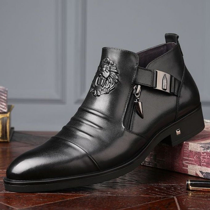 Versatile Men's Formal Wear Handmade Martin Men's Business Leather Shoes