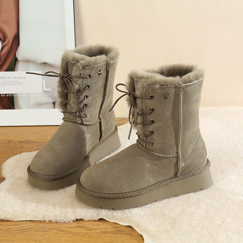 Women's Winter Goddess Fur Plus Veet Thickened Warm Snow Boots