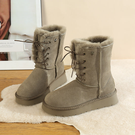 Women's Winter Goddess Fur Plus Veet Thickened Warm Snow Boots