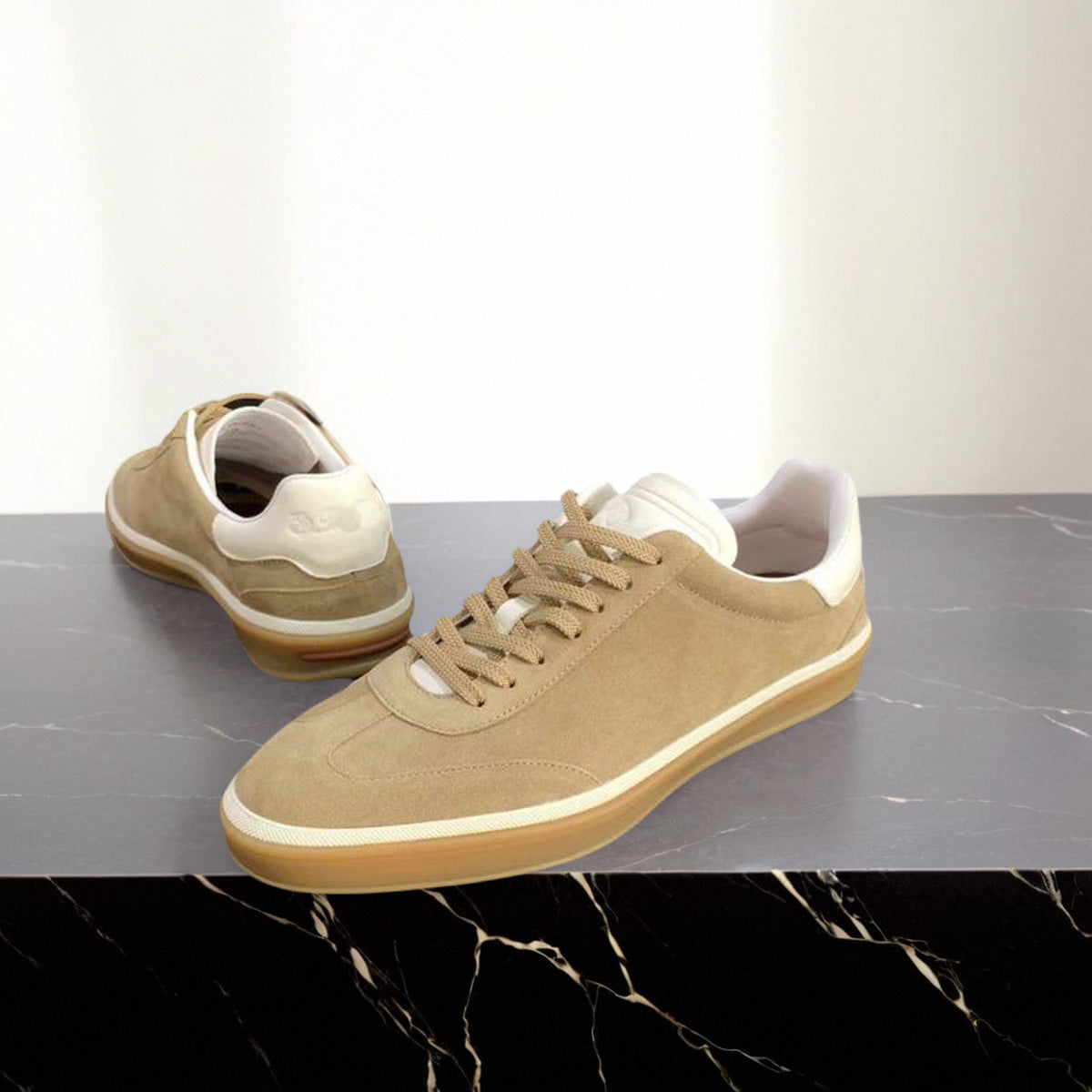 Men's German Training Cowhide Suede Platform Casual Shoes