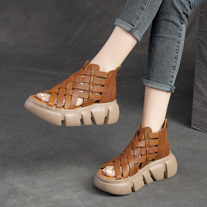 Women's Bottom Breathable Candy Color Comfortable Roman Sandals