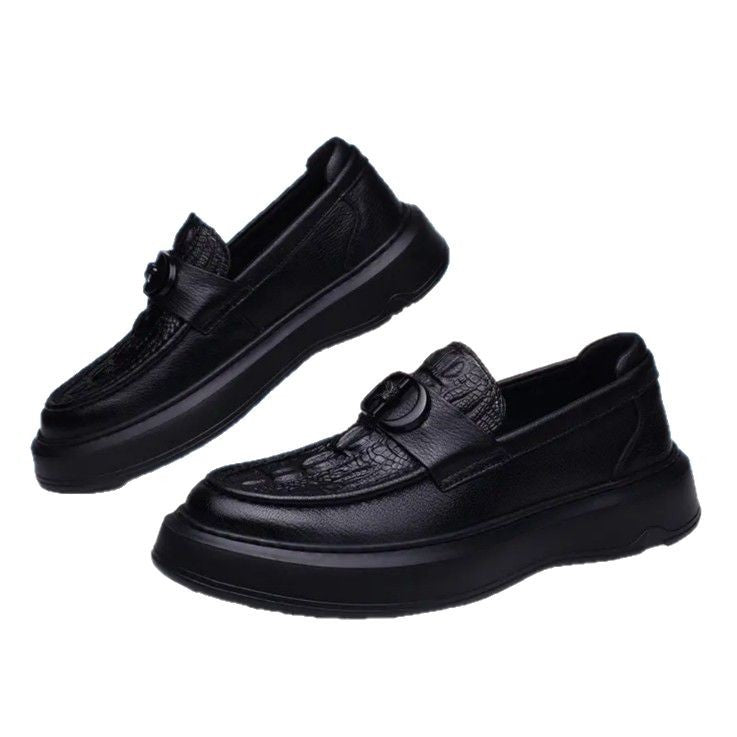 Men's Genuine Slip On Soft Bottom Surface Leather Shoes
