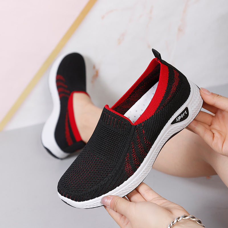 Women's Old Cloth For Slip-on Mother Mesh Casual Shoes